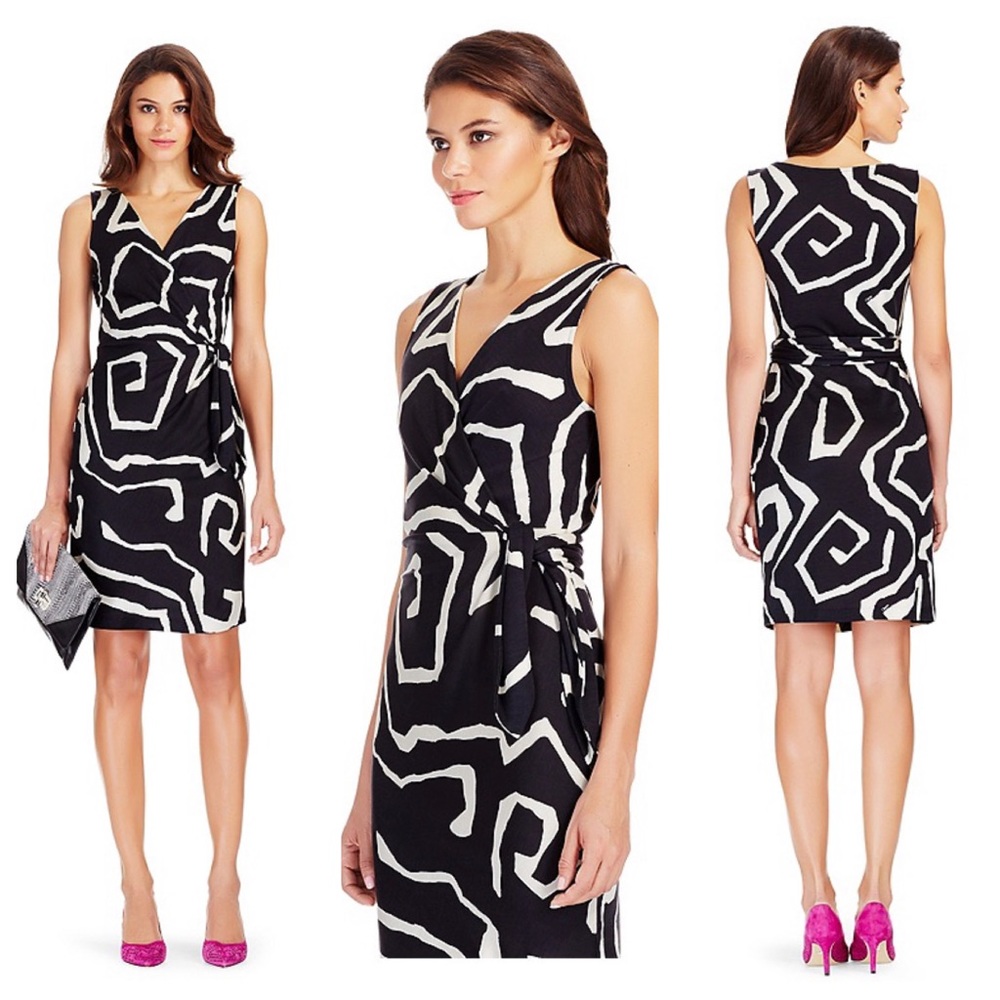 Diane von Furstenberg "Bella" Faux Wrap Dress, Size 2, NWT
